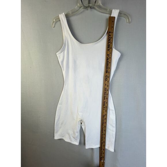 Vintage 90s Gilda Marx California Body Unitard Women Large White Workout Aerobic - Picture 7 of 11